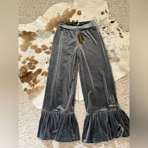Matilda Jane Gray Velvet Flared Pants NWT Size XS